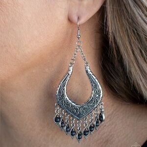 Intricate Silver Dangle Earrings